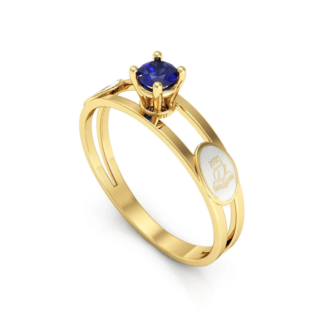 Anel Formatura Ouro 18K Solitário